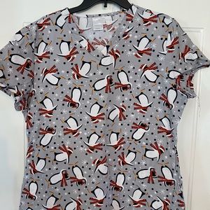 Lg Penguin scrub top